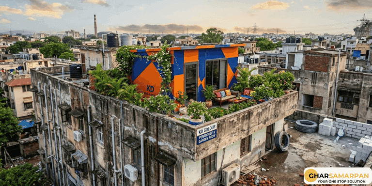 Lightweight rooftop extension Tata Colour sheets.